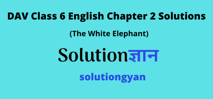 DAV Class 6 English Chapter 2 The White Elephant Solutions