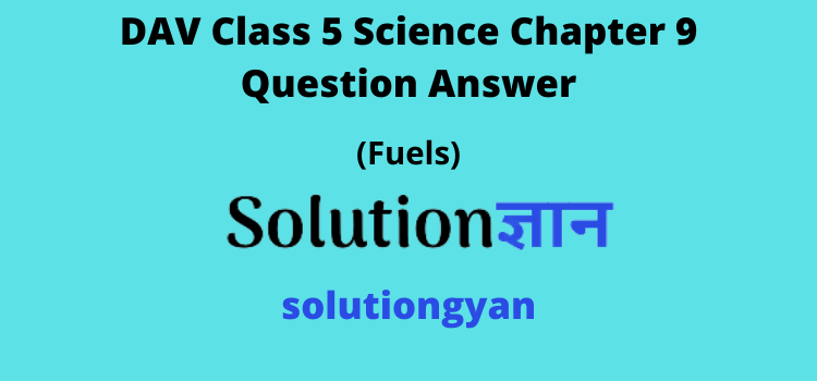 DAV Class 5 Science Chapter 9 Question Answer Fuels