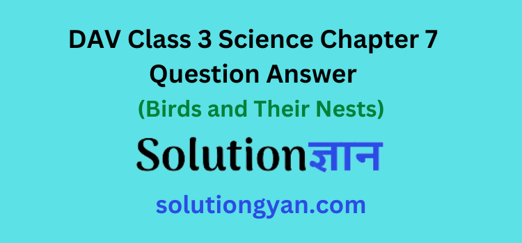 DAV Class 3 Science Chapter 7 Question Answer Birds and Their Nests